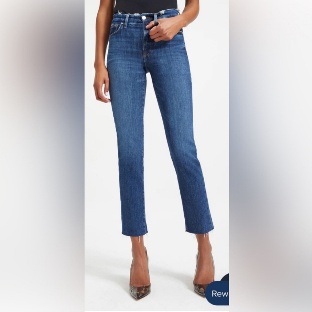 Good American high rise straight leg